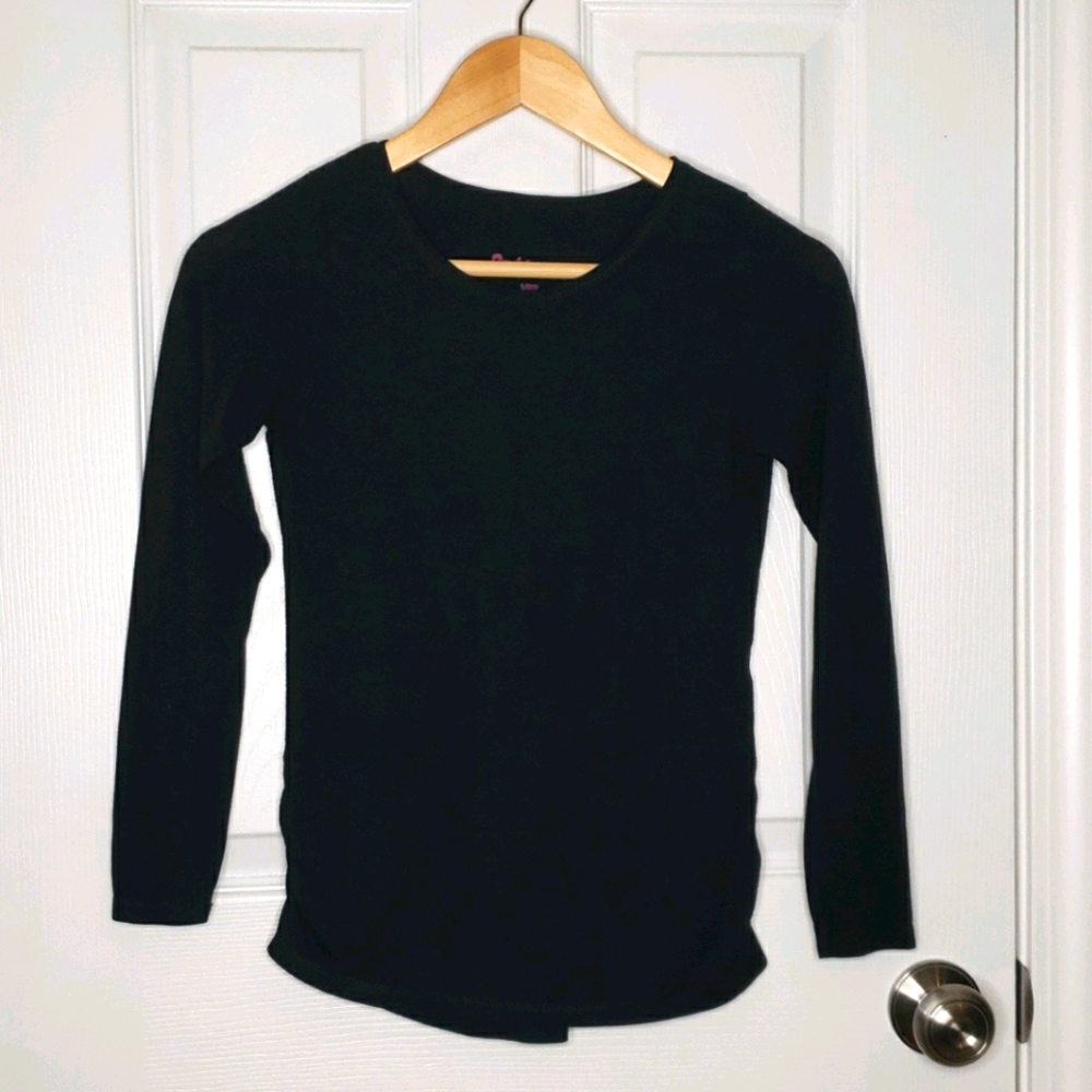 Hanes Black Knit Long-Sleeved Tshirt (Sz L)